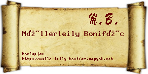 Müllerleily Bonifác névjegykártya
